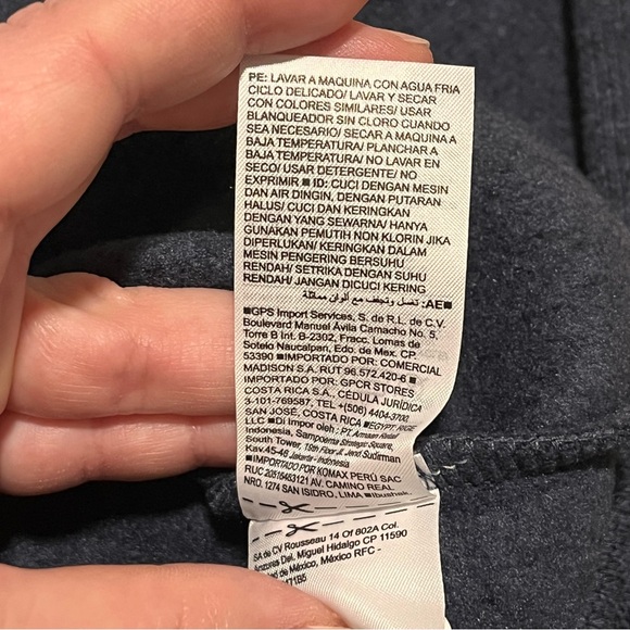 Old Navy Quarter Zip Pullover Sweater Sweatshirt Knit Blue Mens XXL NWT - Picture 15 of 15